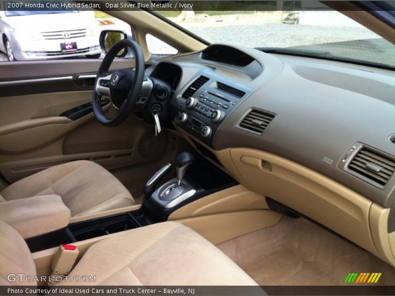 Opal Silver Blue Metallic / Ivory 2007 Honda Civic Hybrid Sedan