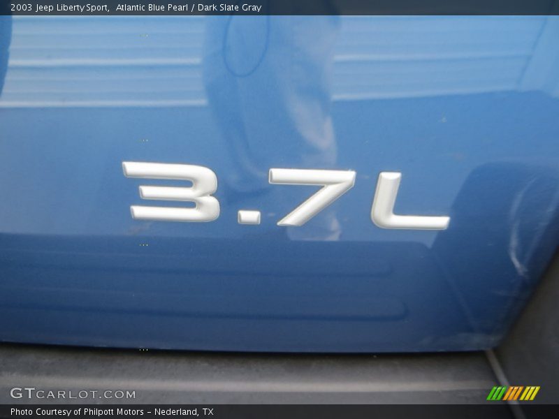 Atlantic Blue Pearl / Dark Slate Gray 2003 Jeep Liberty Sport