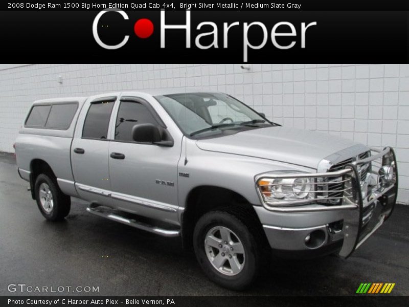 Bright Silver Metallic / Medium Slate Gray 2008 Dodge Ram 1500 Big Horn Edition Quad Cab 4x4