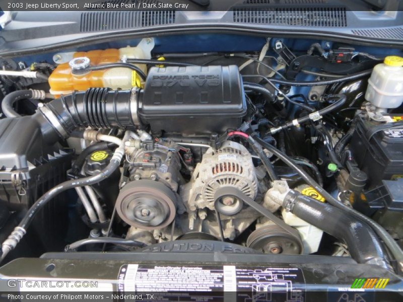 Atlantic Blue Pearl / Dark Slate Gray 2003 Jeep Liberty Sport