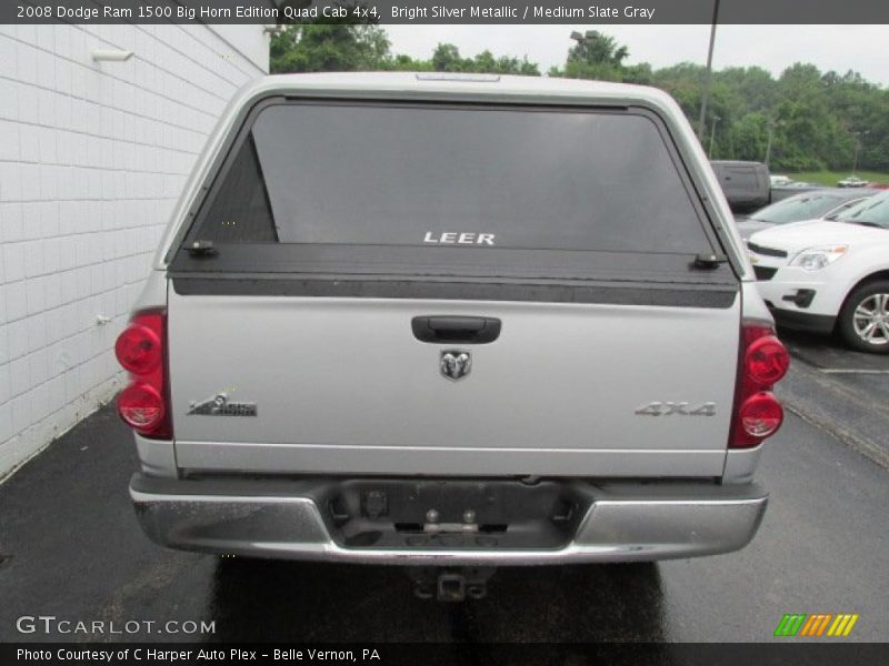 Bright Silver Metallic / Medium Slate Gray 2008 Dodge Ram 1500 Big Horn Edition Quad Cab 4x4