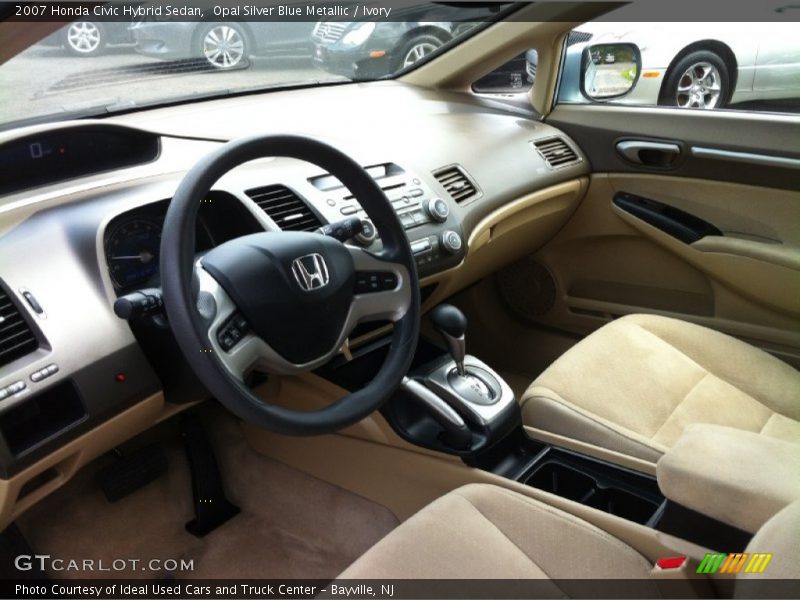 Opal Silver Blue Metallic / Ivory 2007 Honda Civic Hybrid Sedan