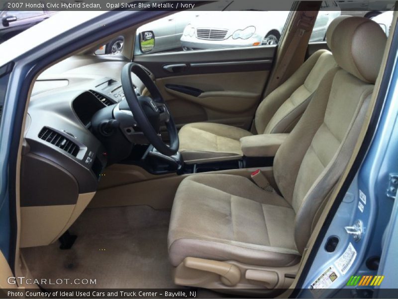 Opal Silver Blue Metallic / Ivory 2007 Honda Civic Hybrid Sedan