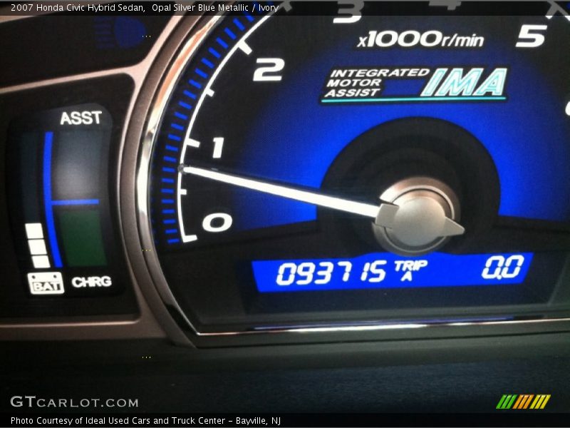Opal Silver Blue Metallic / Ivory 2007 Honda Civic Hybrid Sedan