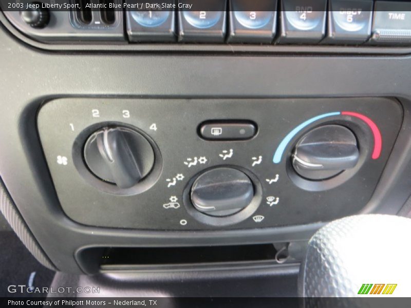 Atlantic Blue Pearl / Dark Slate Gray 2003 Jeep Liberty Sport