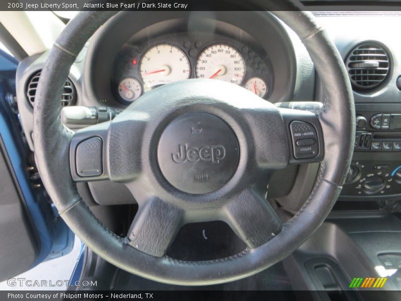 Atlantic Blue Pearl / Dark Slate Gray 2003 Jeep Liberty Sport