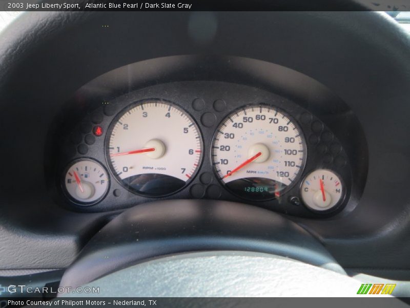 Atlantic Blue Pearl / Dark Slate Gray 2003 Jeep Liberty Sport