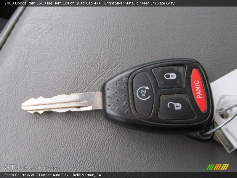 Bright Silver Metallic / Medium Slate Gray 2008 Dodge Ram 1500 Big Horn Edition Quad Cab 4x4