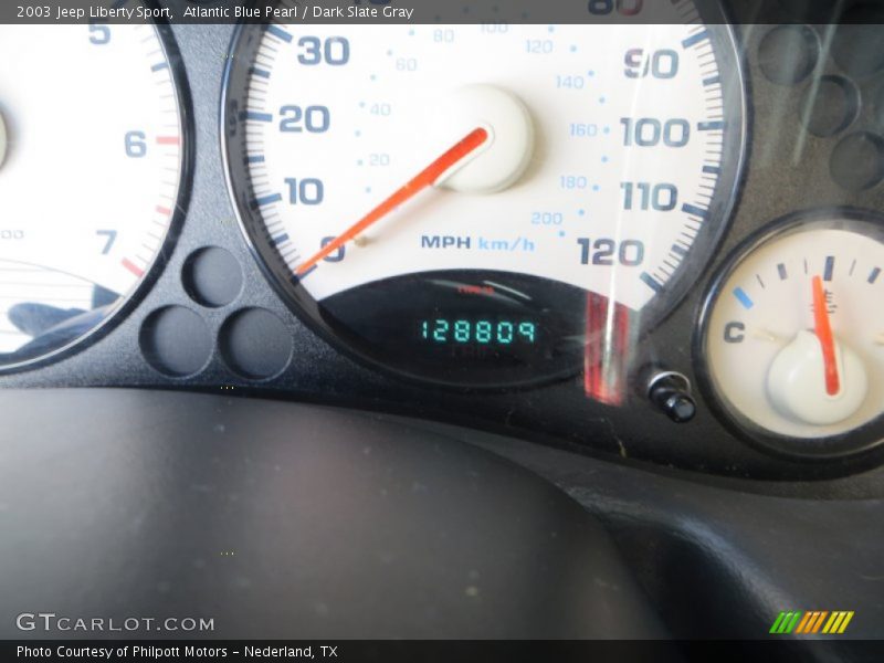 Atlantic Blue Pearl / Dark Slate Gray 2003 Jeep Liberty Sport