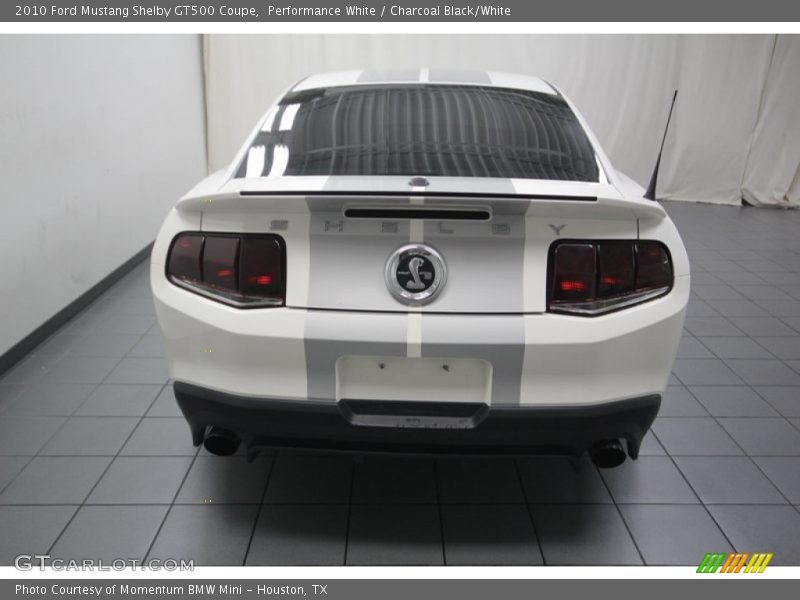 Performance White / Charcoal Black/White 2010 Ford Mustang Shelby GT500 Coupe
