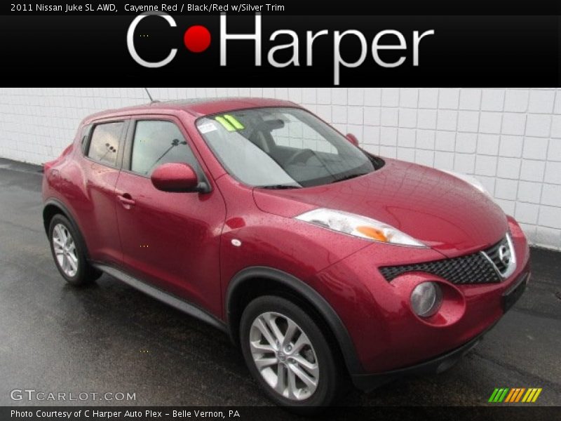 Cayenne Red / Black/Red w/Silver Trim 2011 Nissan Juke SL AWD