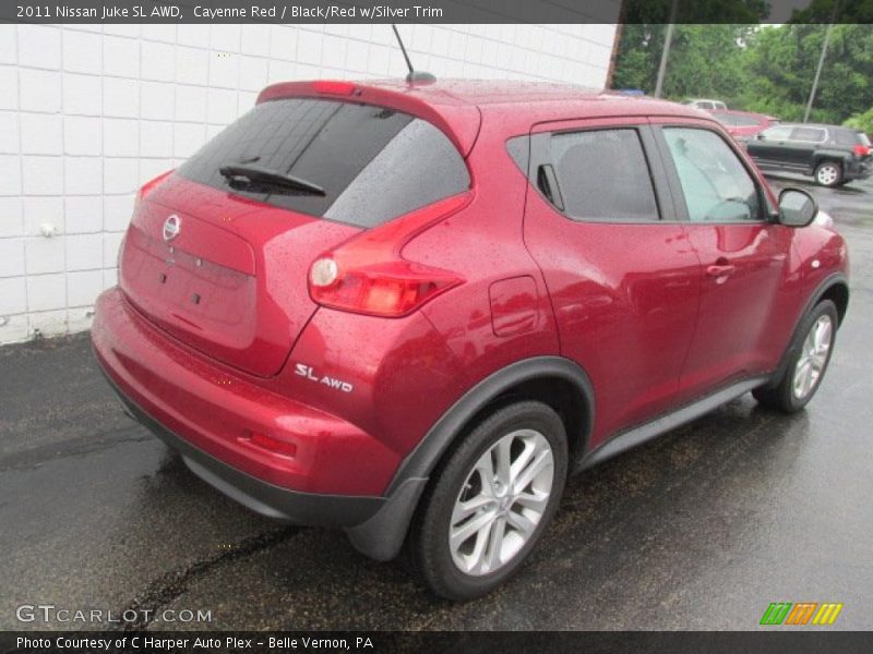 Cayenne Red / Black/Red w/Silver Trim 2011 Nissan Juke SL AWD