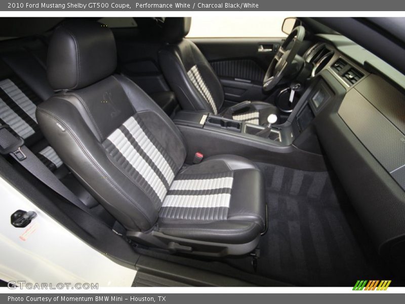 Performance White / Charcoal Black/White 2010 Ford Mustang Shelby GT500 Coupe