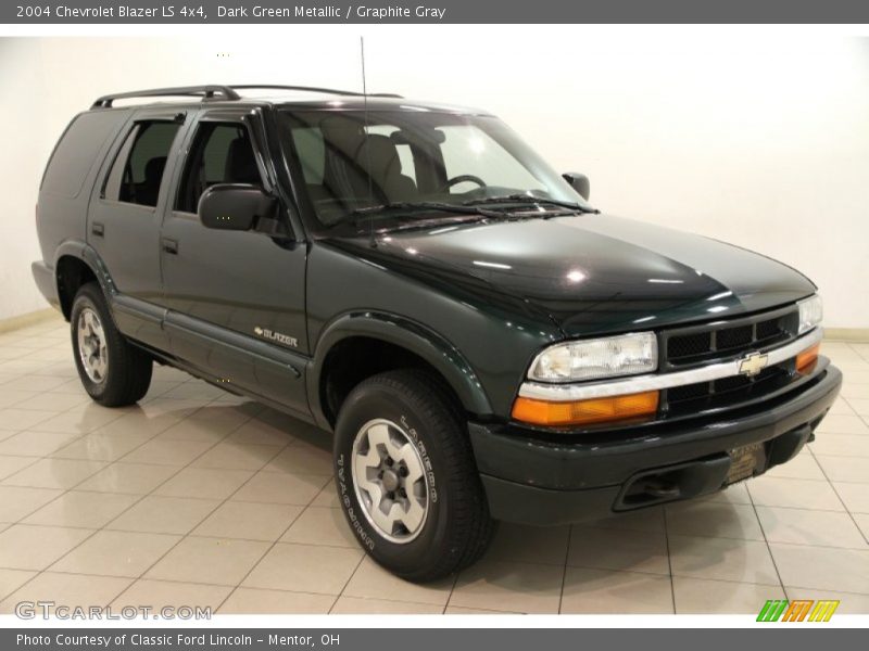 Dark Green Metallic / Graphite Gray 2004 Chevrolet Blazer LS 4x4