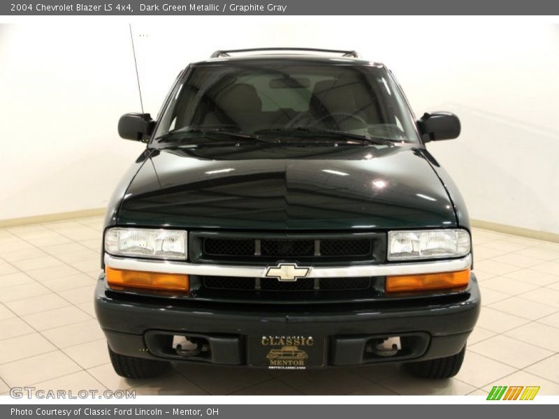 Dark Green Metallic / Graphite Gray 2004 Chevrolet Blazer LS 4x4