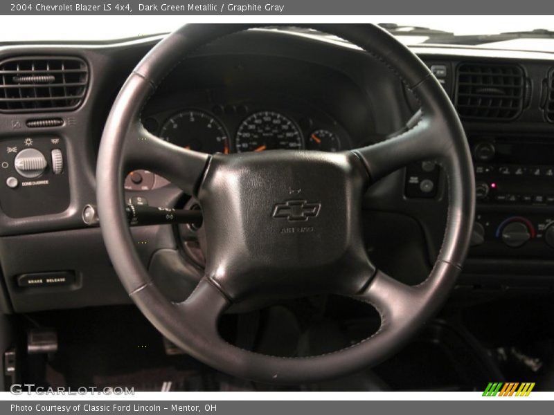 Dark Green Metallic / Graphite Gray 2004 Chevrolet Blazer LS 4x4