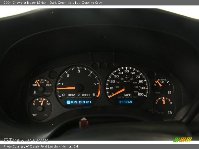 Dark Green Metallic / Graphite Gray 2004 Chevrolet Blazer LS 4x4