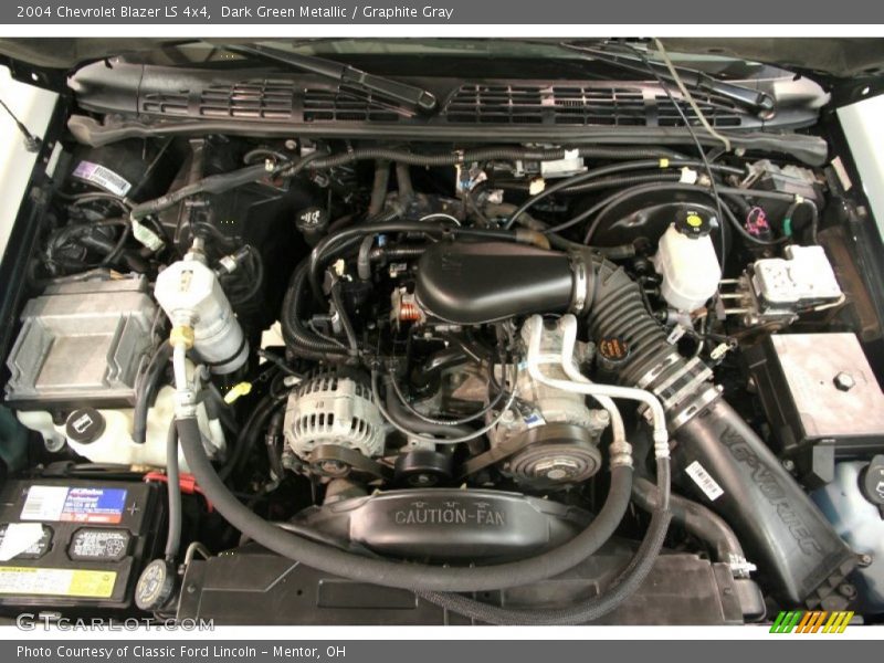 Dark Green Metallic / Graphite Gray 2004 Chevrolet Blazer LS 4x4