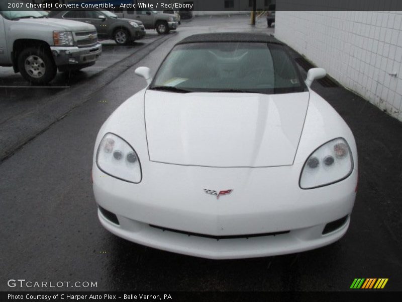 Arctic White / Red/Ebony 2007 Chevrolet Corvette Convertible