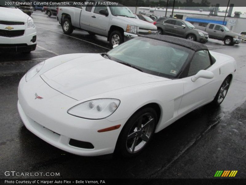 Arctic White / Red/Ebony 2007 Chevrolet Corvette Convertible