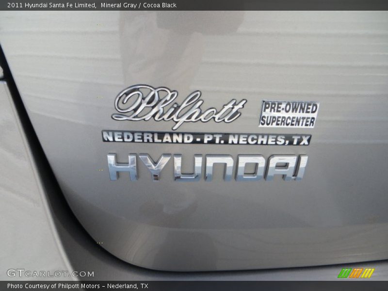 Mineral Gray / Cocoa Black 2011 Hyundai Santa Fe Limited