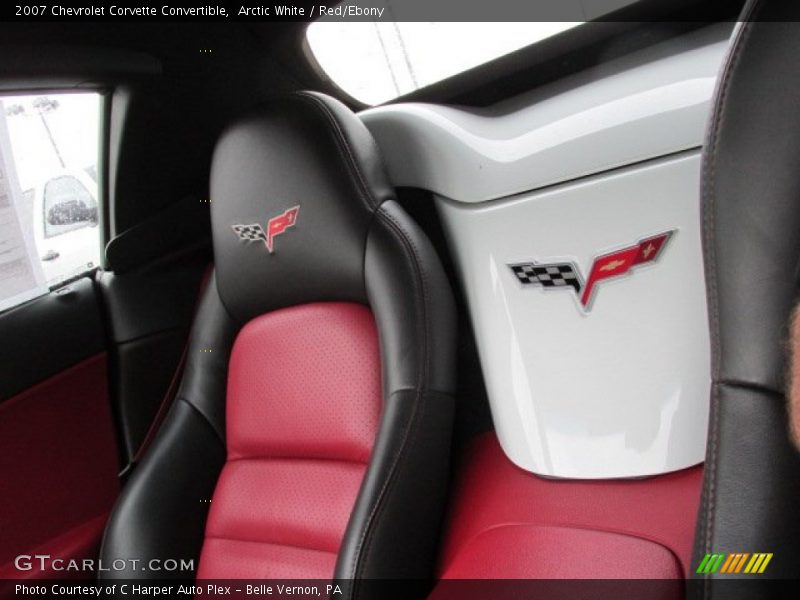 Arctic White / Red/Ebony 2007 Chevrolet Corvette Convertible