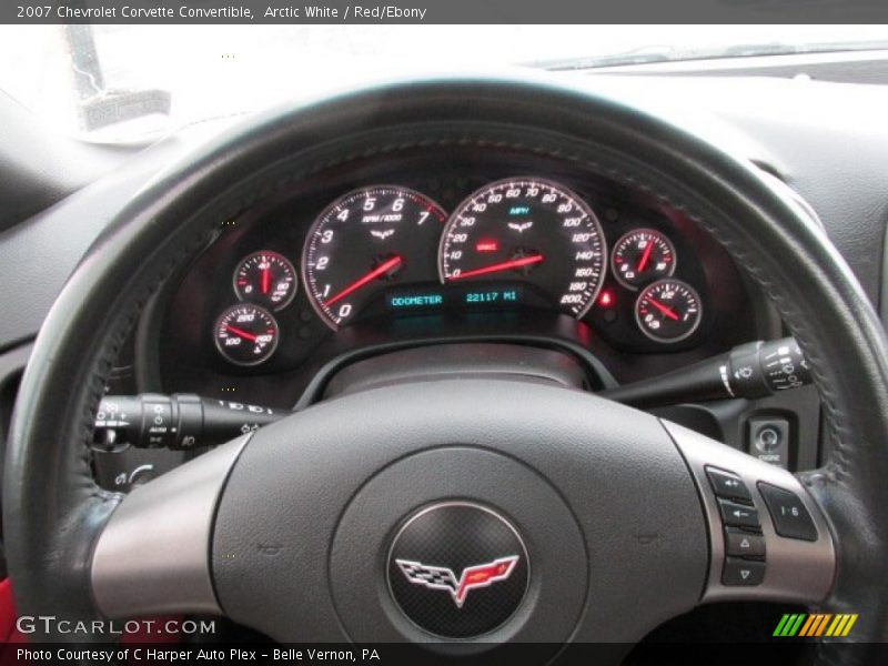 Arctic White / Red/Ebony 2007 Chevrolet Corvette Convertible