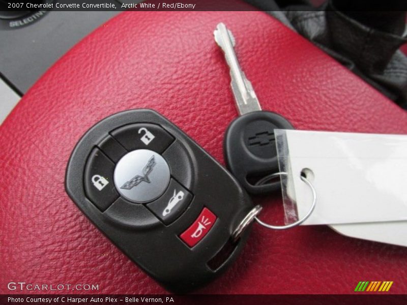 Arctic White / Red/Ebony 2007 Chevrolet Corvette Convertible