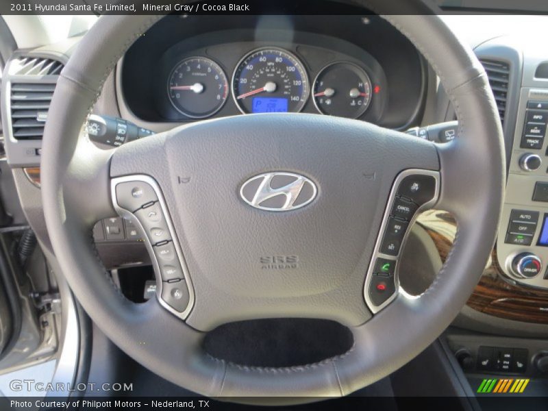 Mineral Gray / Cocoa Black 2011 Hyundai Santa Fe Limited