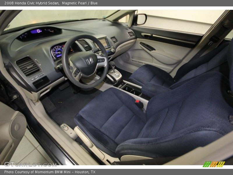 Blue Interior - 2008 Civic Hybrid Sedan 