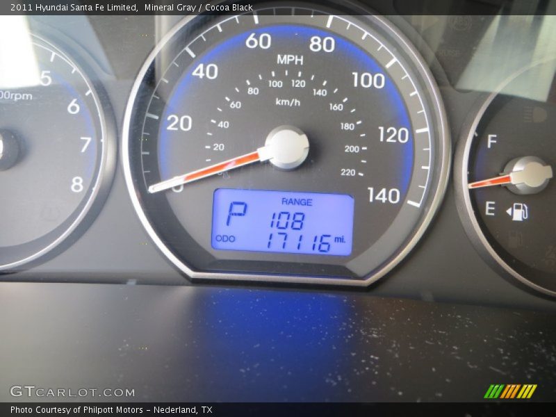 Mineral Gray / Cocoa Black 2011 Hyundai Santa Fe Limited