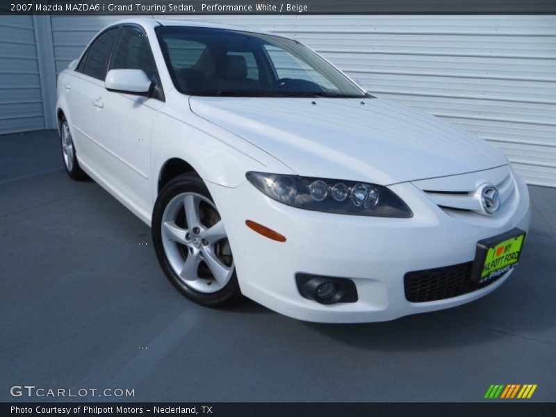 Performance White / Beige 2007 Mazda MAZDA6 i Grand Touring Sedan