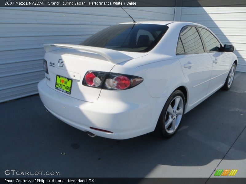 Performance White / Beige 2007 Mazda MAZDA6 i Grand Touring Sedan