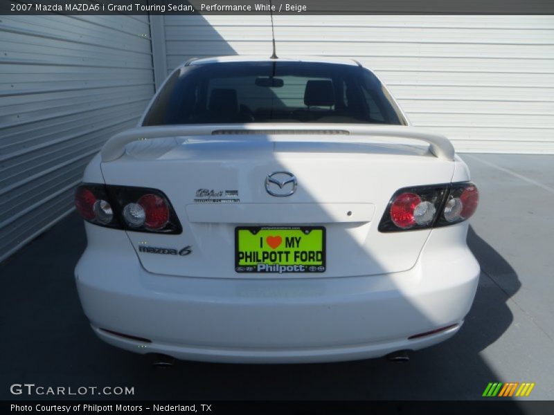 Performance White / Beige 2007 Mazda MAZDA6 i Grand Touring Sedan