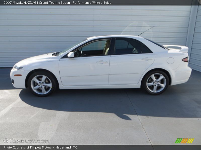 Performance White / Beige 2007 Mazda MAZDA6 i Grand Touring Sedan