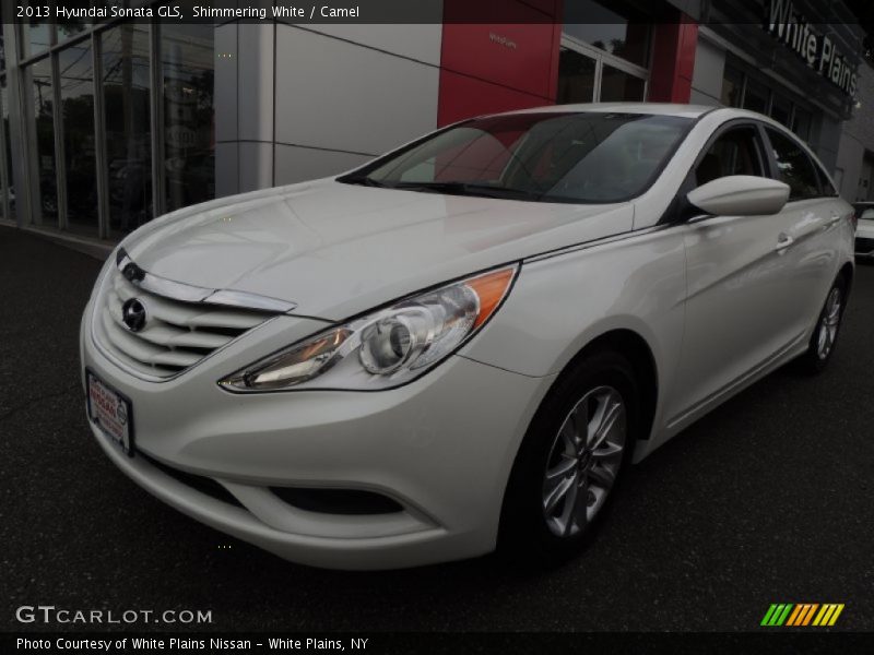 Shimmering White / Camel 2013 Hyundai Sonata GLS