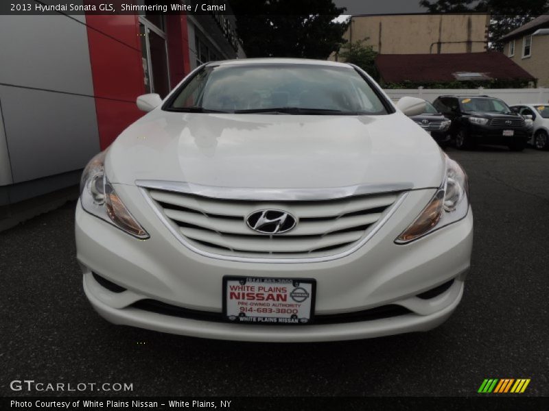 Shimmering White / Camel 2013 Hyundai Sonata GLS