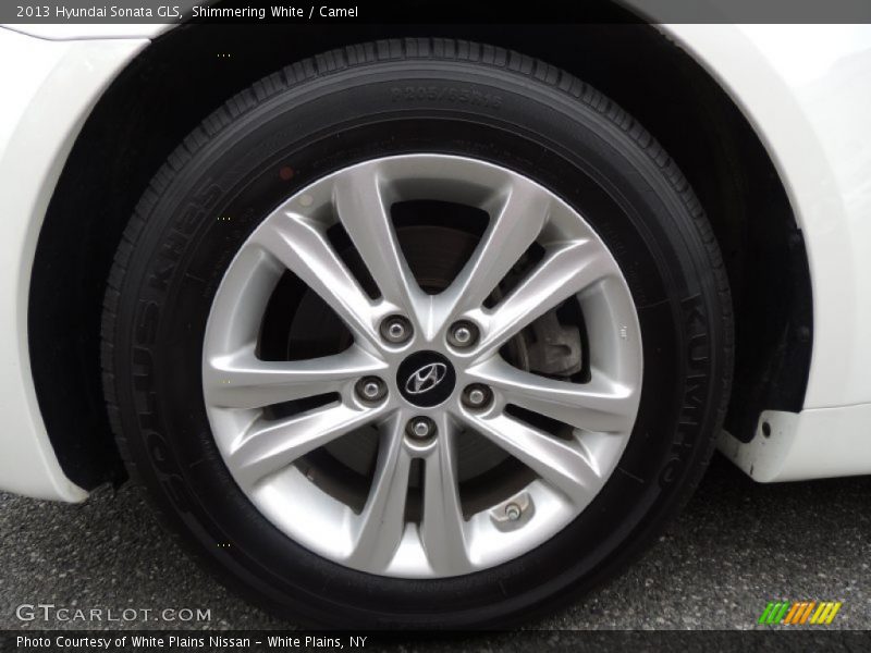 Shimmering White / Camel 2013 Hyundai Sonata GLS