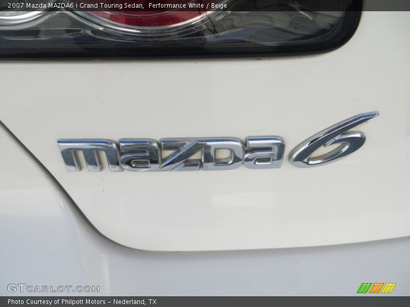 Performance White / Beige 2007 Mazda MAZDA6 i Grand Touring Sedan