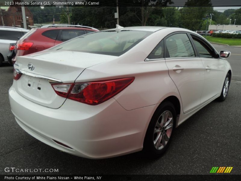 Shimmering White / Camel 2013 Hyundai Sonata GLS