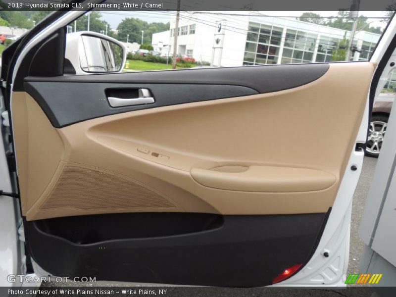 Shimmering White / Camel 2013 Hyundai Sonata GLS
