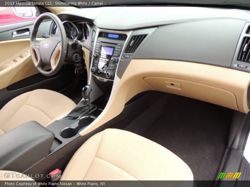 Shimmering White / Camel 2013 Hyundai Sonata GLS