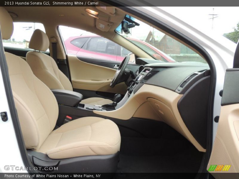 Shimmering White / Camel 2013 Hyundai Sonata GLS