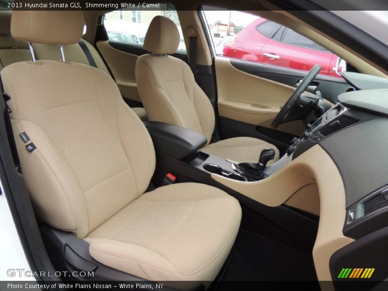 Shimmering White / Camel 2013 Hyundai Sonata GLS
