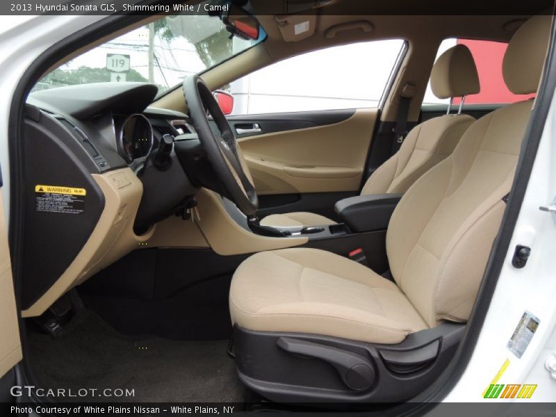 Shimmering White / Camel 2013 Hyundai Sonata GLS