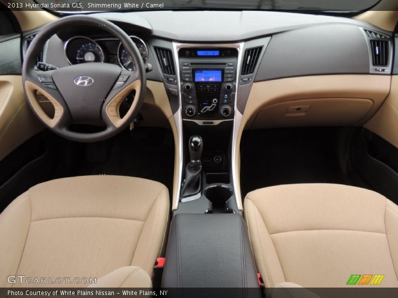 Shimmering White / Camel 2013 Hyundai Sonata GLS