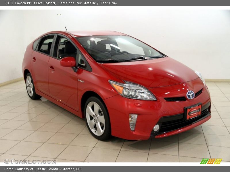 Barcelona Red Metallic / Dark Gray 2013 Toyota Prius Five Hybrid
