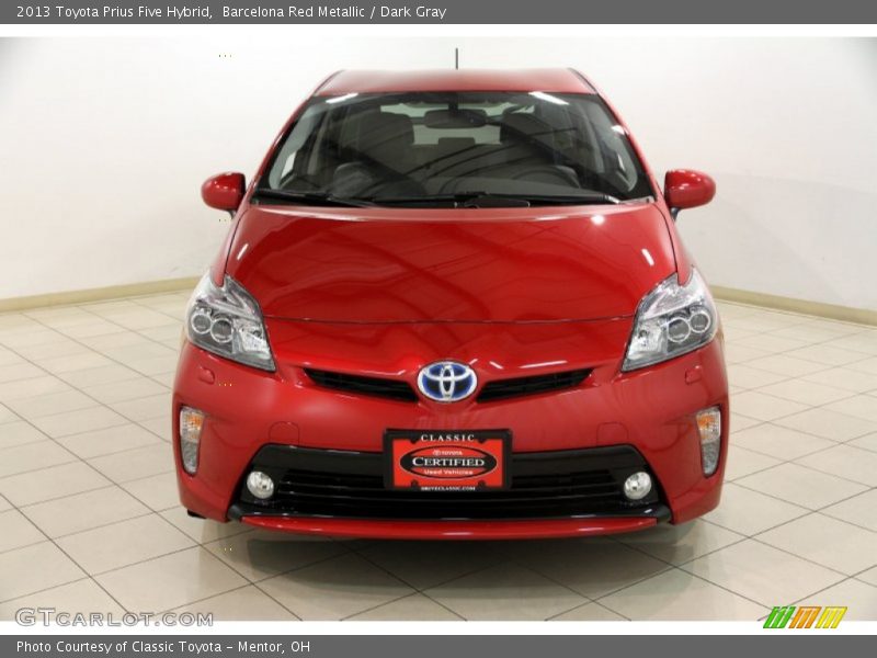 Barcelona Red Metallic / Dark Gray 2013 Toyota Prius Five Hybrid