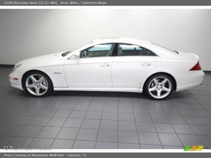 Arctic White / Cashmere Beige 2008 Mercedes-Benz CLS 63 AMG