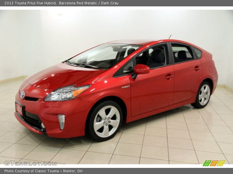 Barcelona Red Metallic / Dark Gray 2013 Toyota Prius Five Hybrid